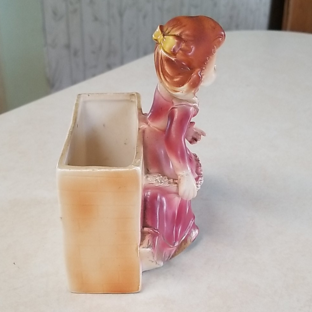 Vintage Grant Crest Jspan Girl Wall Hanger Planter - Picture 4 of 10